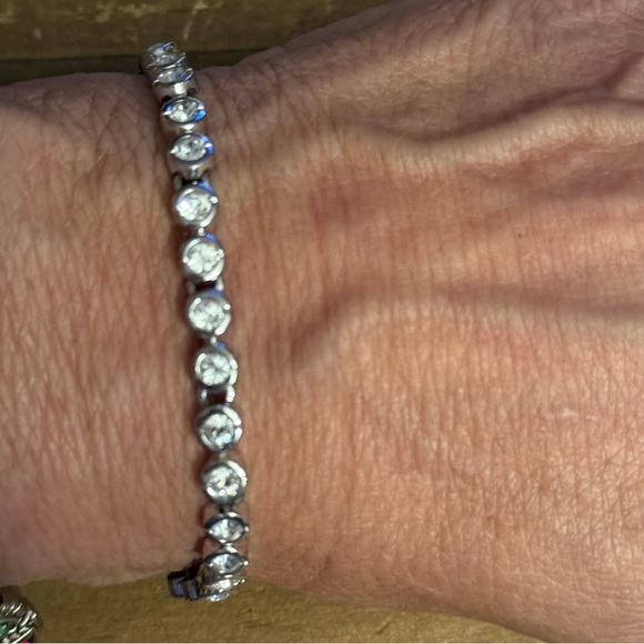 Swarovski Silver Crystal Bracelet - Picture 3 of 6